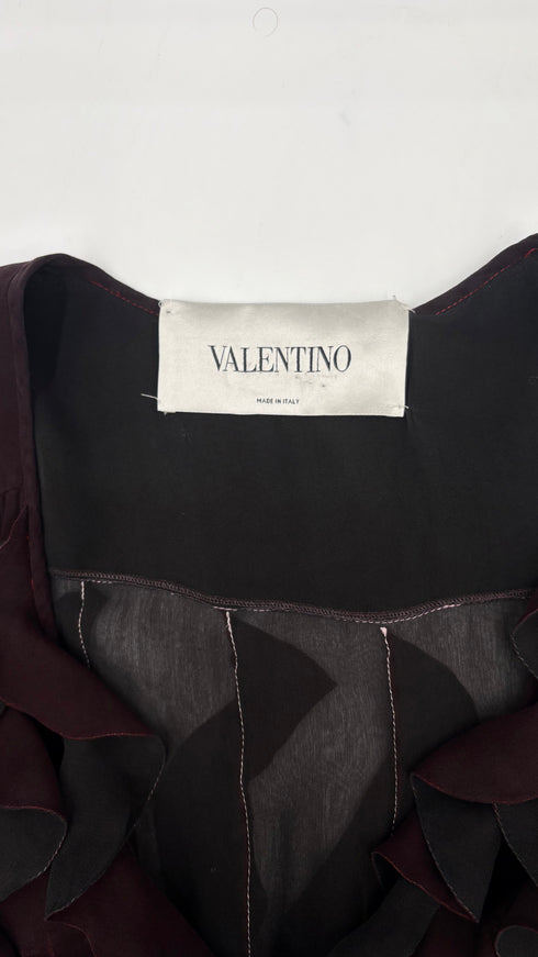 Abito lungo a rouche