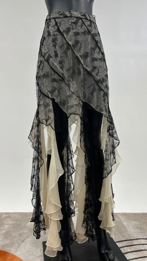 Set gonna+gilet pizzo