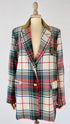 Blazer tartan patch velluto