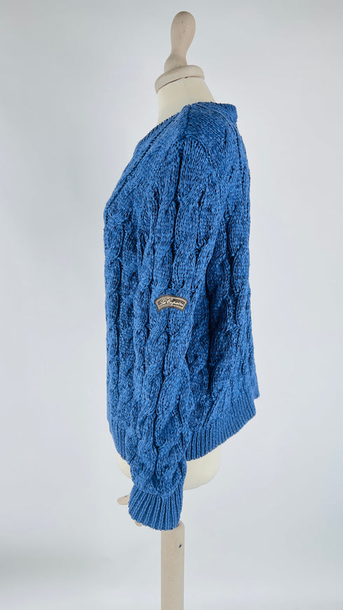 Maglia girocollo blu