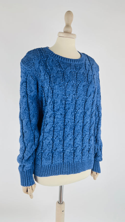 Maglia girocollo blu