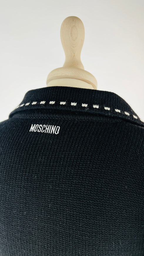 Cardigan cropped in lana