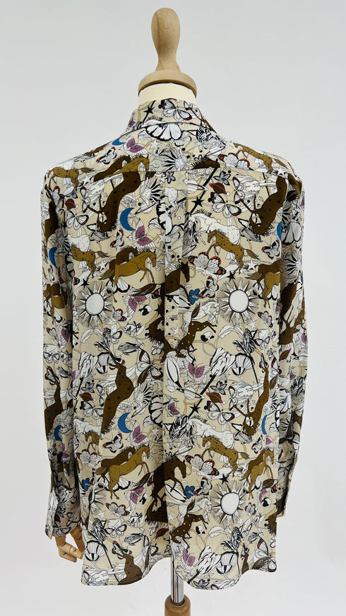 Camicia in seta stampata