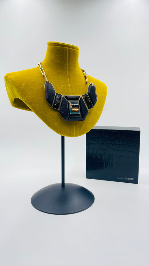 Collana vintage maxi pietre