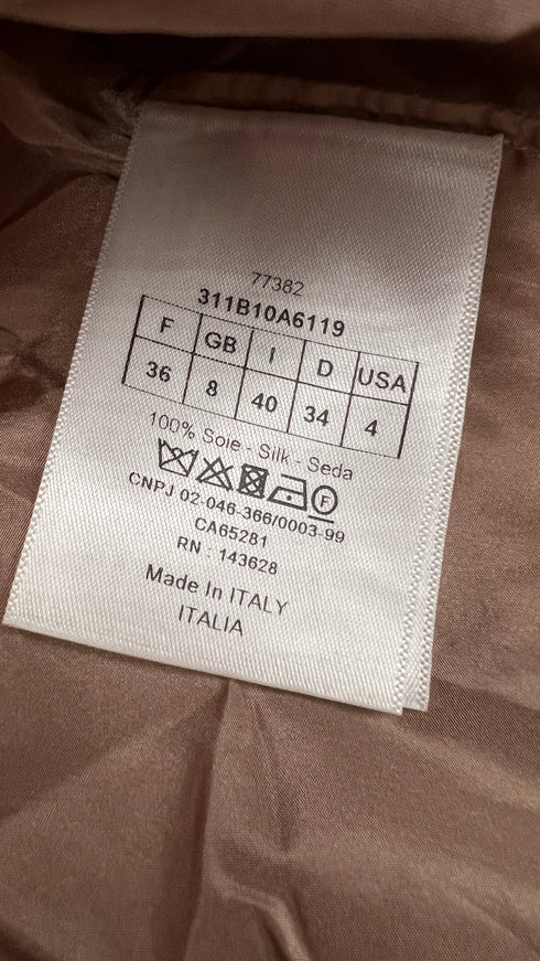 Blusa off-the-shoulder taffetà di seta