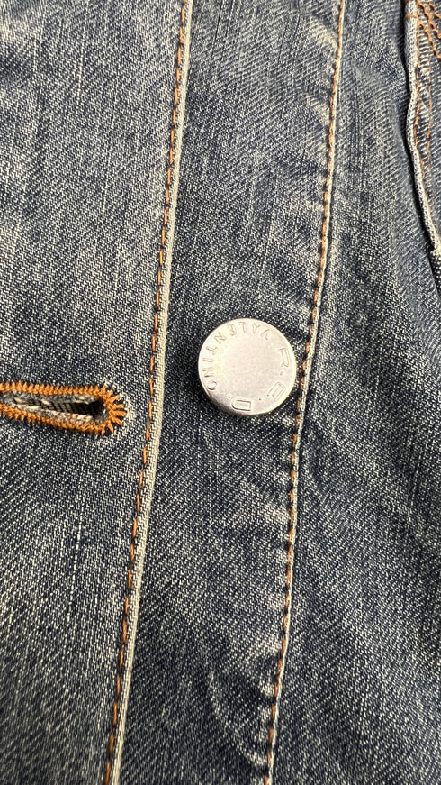 Giacca denim tasca "V"