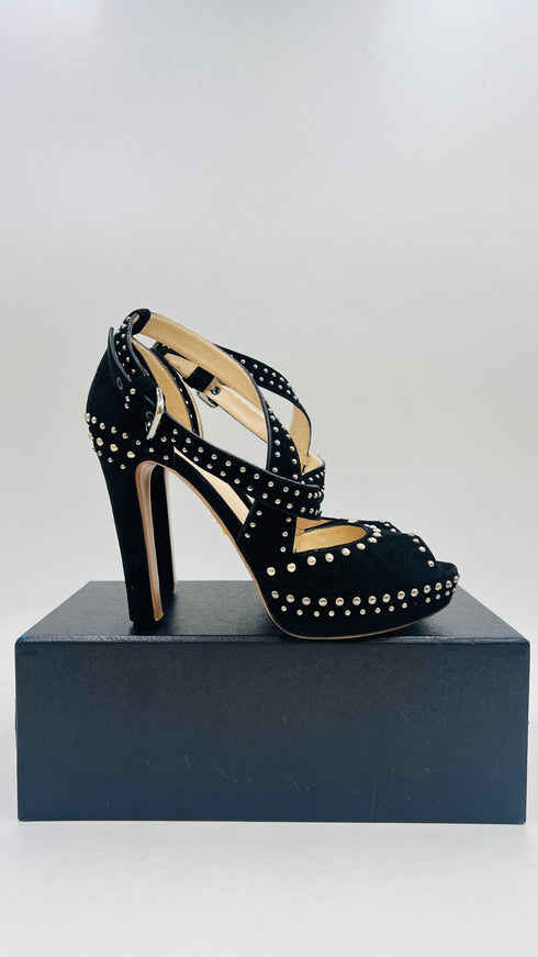 Sandali in suede nero