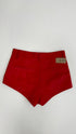 Shorts in pelle rossi
