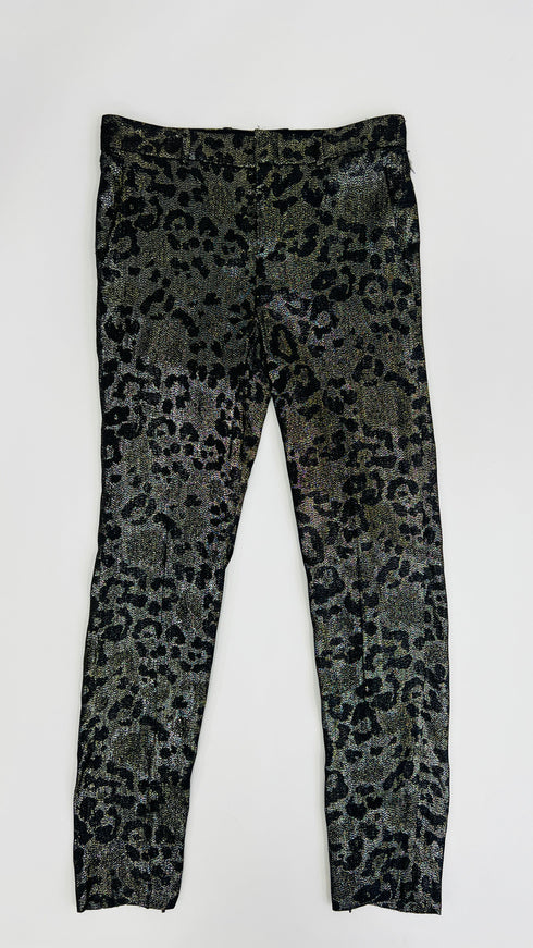 Pantalone animalier lurex