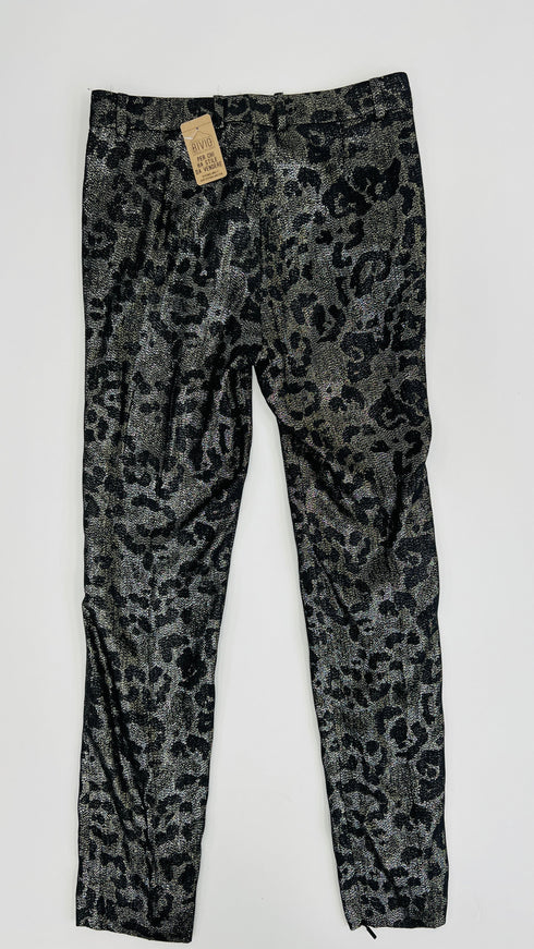Pantalone animalier lurex
