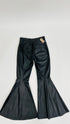 Pantalone a zampa in pelle