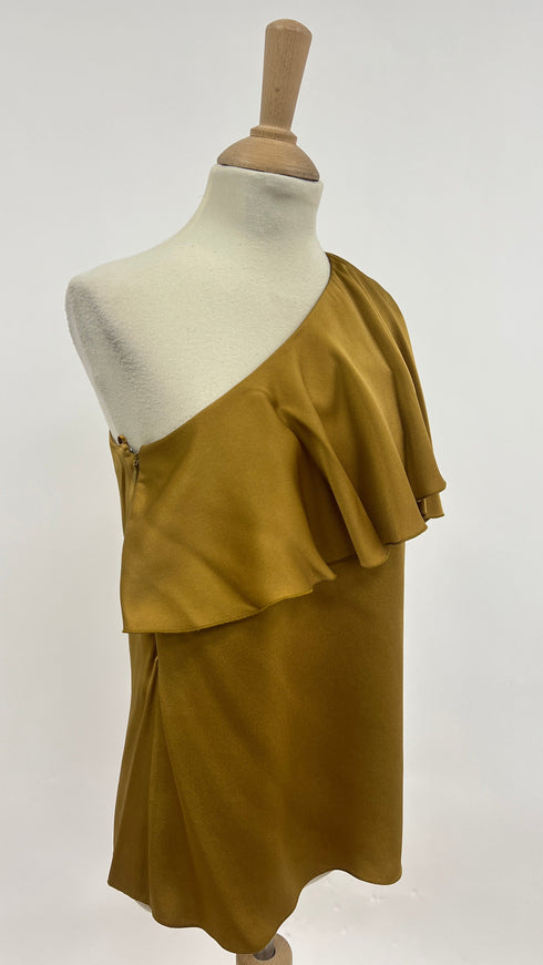 Top monospalla in raso