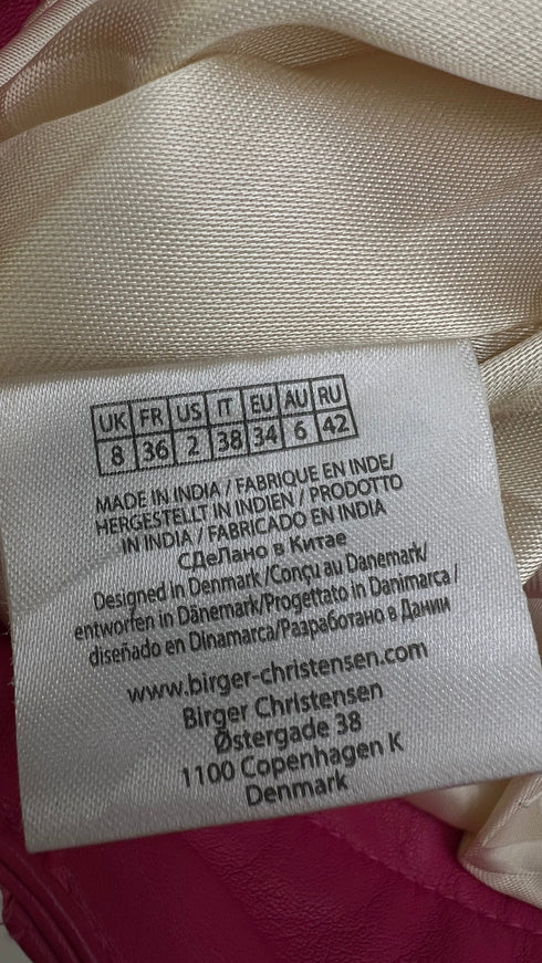 Pantalone in pelle rosa