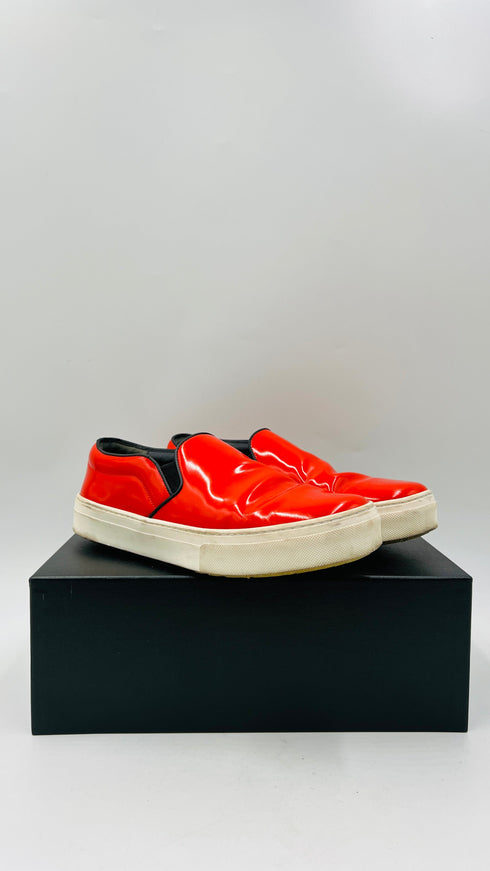 Slip-on verniciate rosse