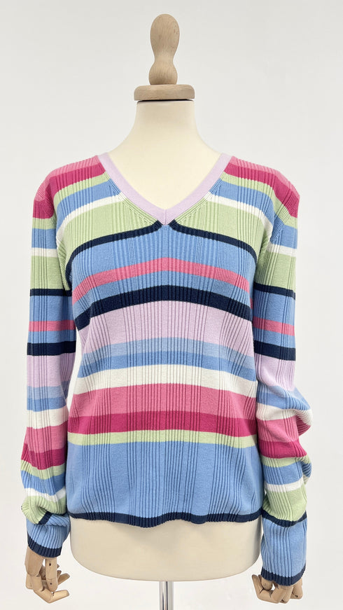 Maglione a righe multicolor