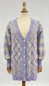 Cardigan lungo a rombi