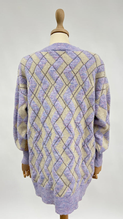 Cardigan lungo a rombi