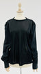 Longsleeve nera doppio tessuto