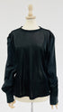 Longsleeve nera doppio tessuto