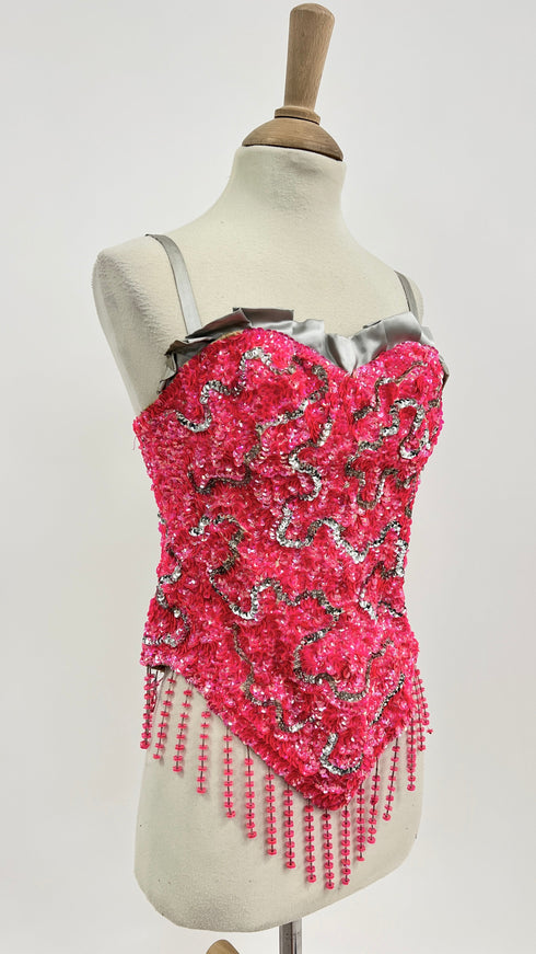 Top bustier paillettes