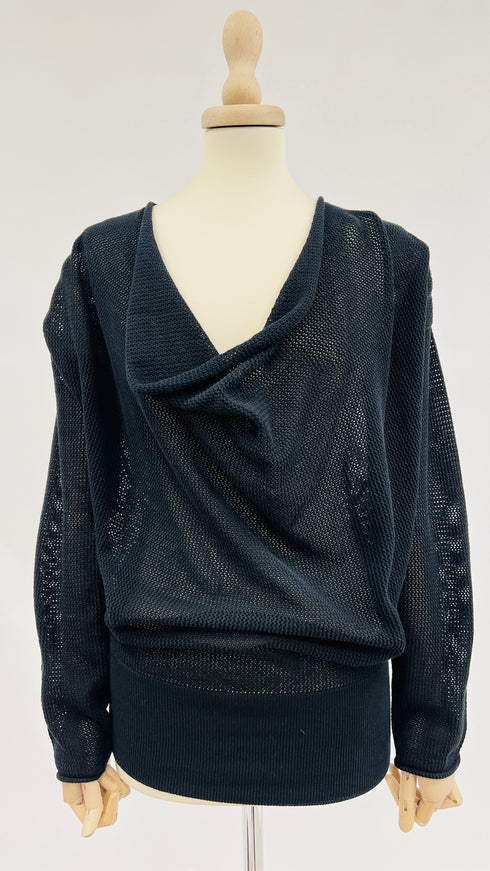 Top nero in cotone