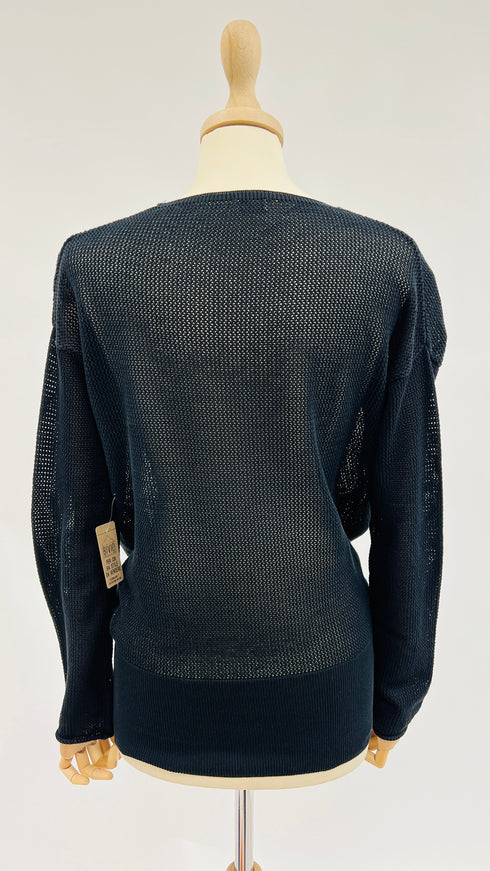 Top nero in cotone