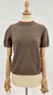 Maglia cachemire a maniche corte