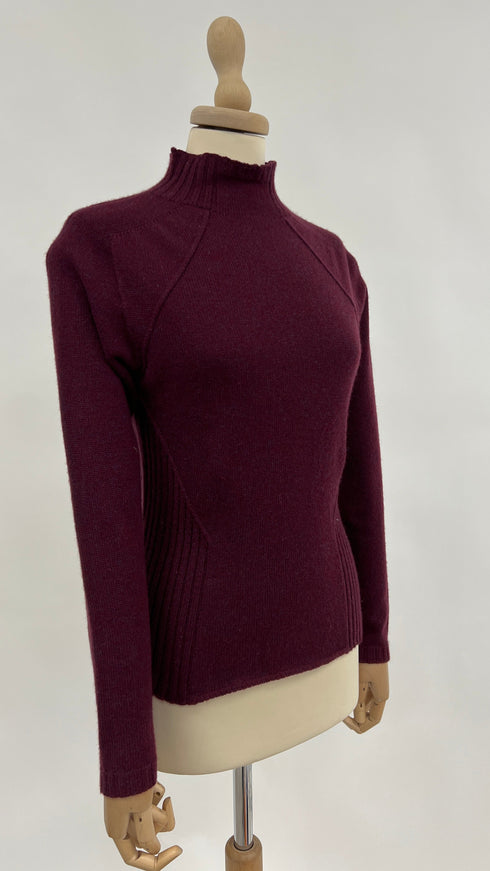 Maglia in cachemire bordeaux