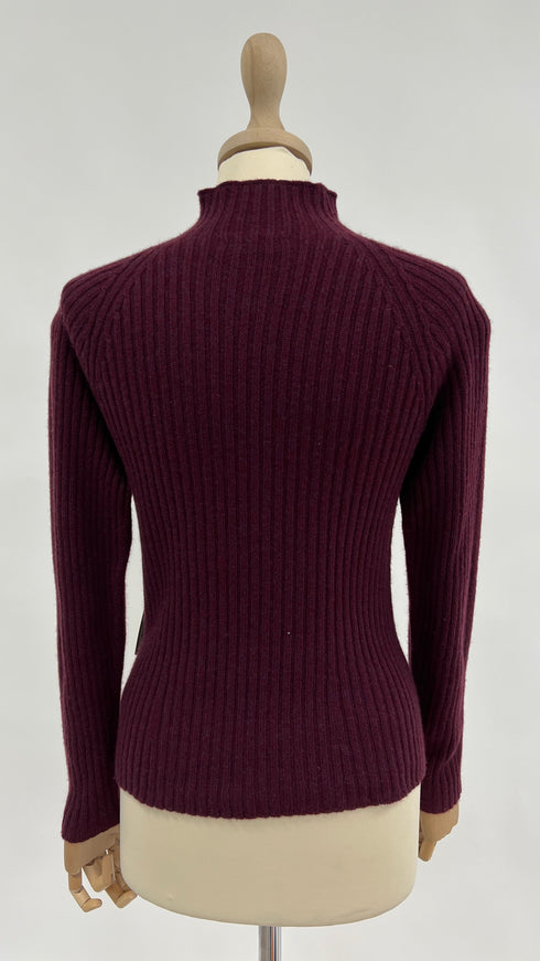 Maglia in cachemire bordeaux