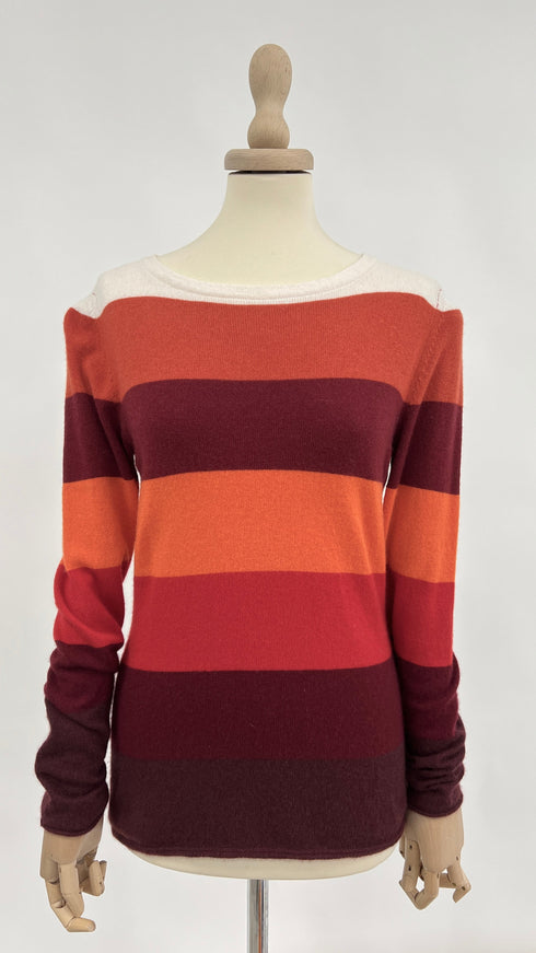 Maglia in cachemire a righe