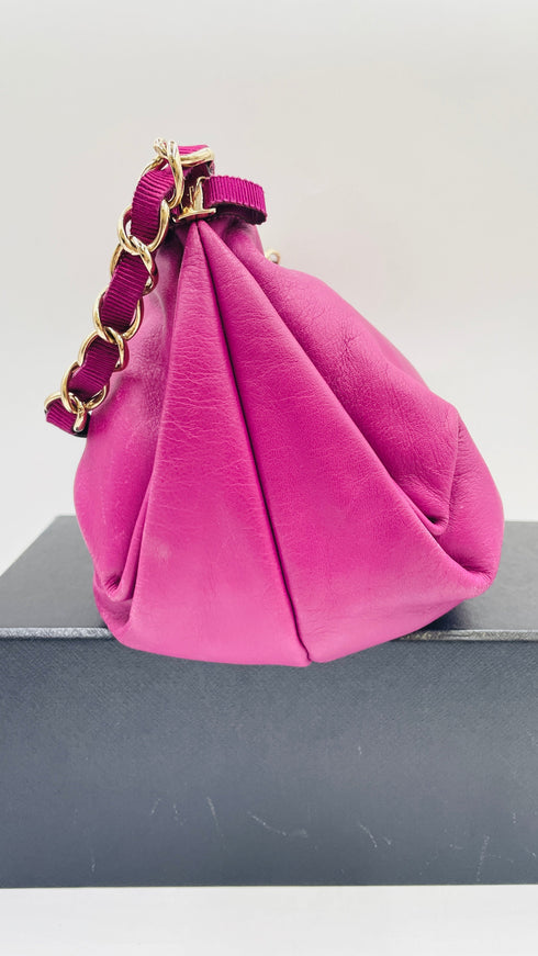 Borsa in pelle fuchsia