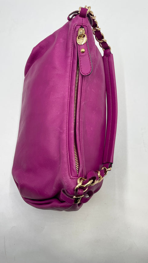 Borsa in pelle fuchsia