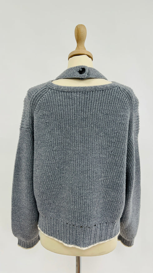 Maglia in lana con bordini