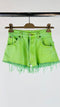 Shorts denim acid-green