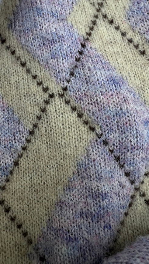 Cardigan lungo a rombi
