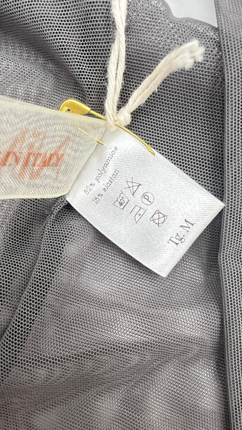 Top in tulle con cartellino