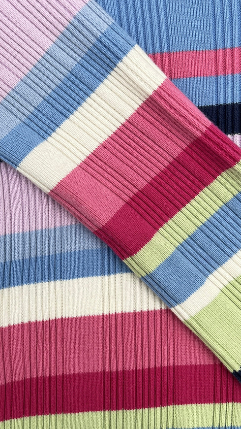 Maglione a righe multicolor