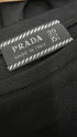 Longsleeve nera doppio tessuto