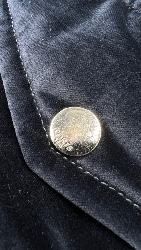 Piumino in velluto blu