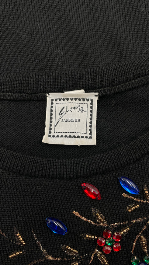 Maglia a fiori e strass