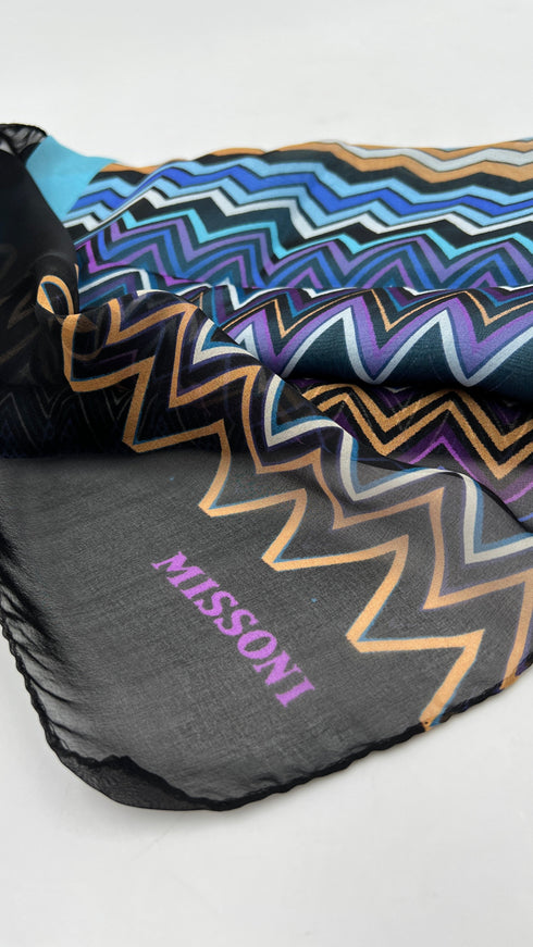 Sciarpa seta zig zag