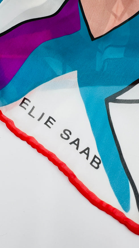 Sciarpa seta geometrica