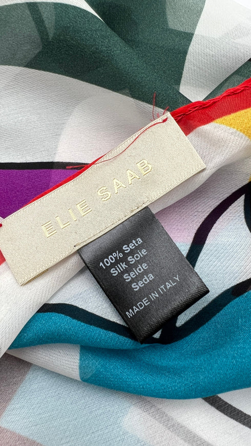 Sciarpa seta geometrica