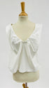 Top bianco smanicato