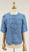 Blusa in vichy azzurro