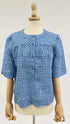Blusa in vichy azzurro