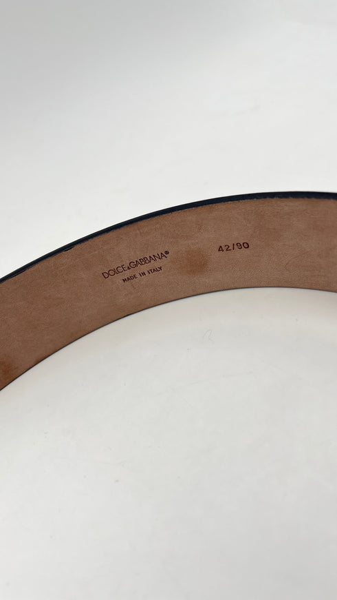 Cintura fibbia rotonda con cartellino