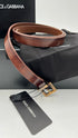 Cintura in cuoio con cartellino