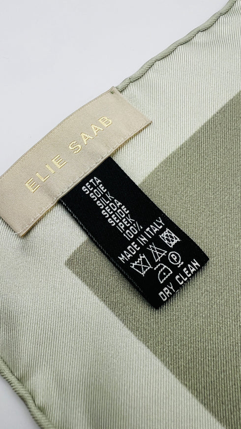 Foulard seta foglie geometriche