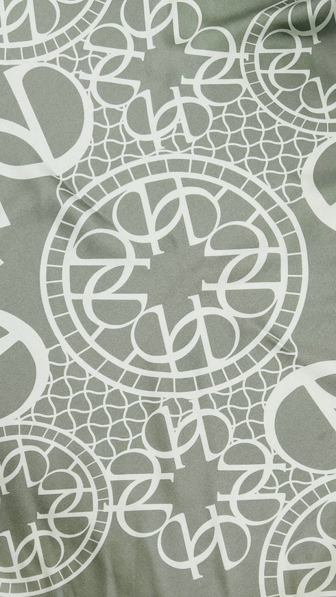 Foulard seta foglie geometriche